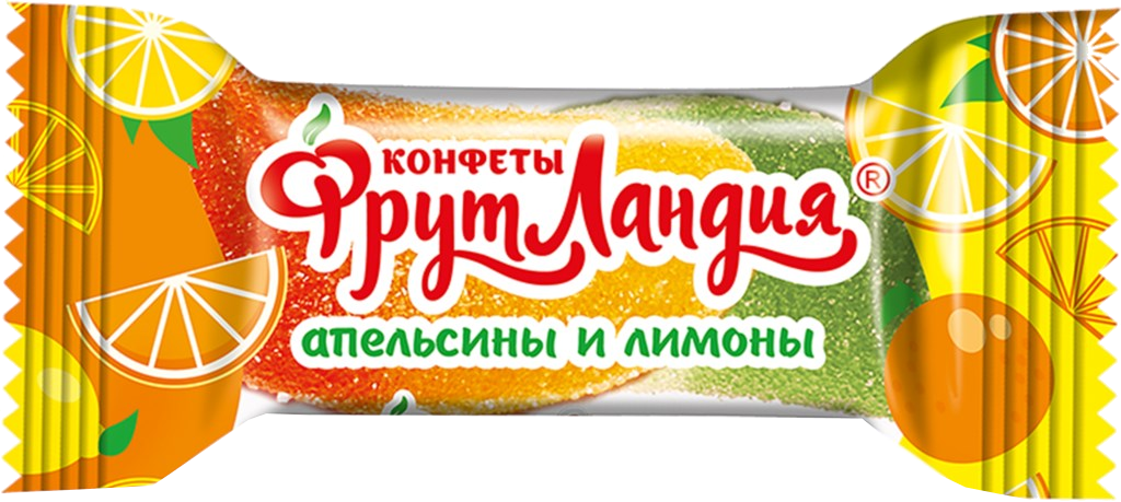Конфеты Фрутландия со вкусом апельсина и лимона